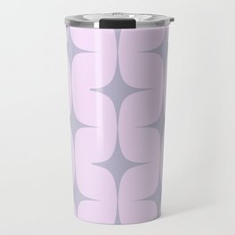 Scandinavian Mid-century Design Pattern in Purple  Travel Mug