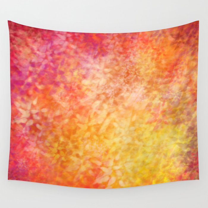 Vibrant Fall Autumn Leaves Pattern  Wall Tapestry