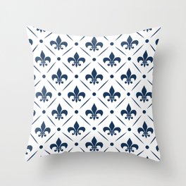 Fleur De Lis pattern Throw Pillow