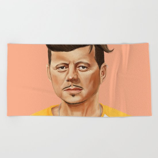 Hipstory - John F Kennedyn Beach Towel