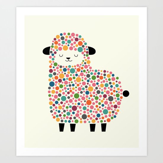 Bubble Sheep Art Print