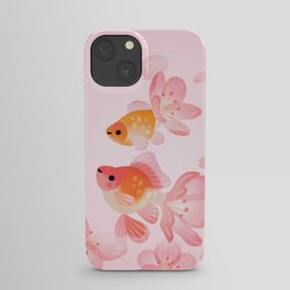 Cherry blossom goldfish iPhone Case