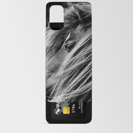 Portrait of a Shetland Pony, Monochrome Android Card Case
