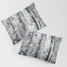 Euphoric Forest in Black & White Pillow Sham