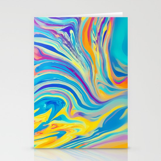 rainbow swirl Stationery Cards