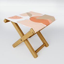 Abstract Color Block Folding Stool