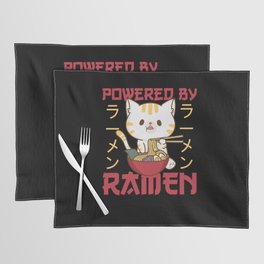 Powered By Ramen Cute Cat Eats Ramen Placemat
