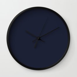 Solid Jewel Tone Blue Color Wall Clock | Digital, Bohemian, Graphic, Jewel Tone, Navy, Boho, Navy Blue, Solid, Solid Blue, Blue 