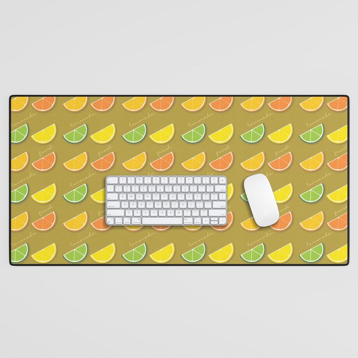 Lemon pattern Desk Mat