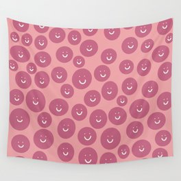 Summer Happy Baby Party - medium and light pink Wall Tapestry
