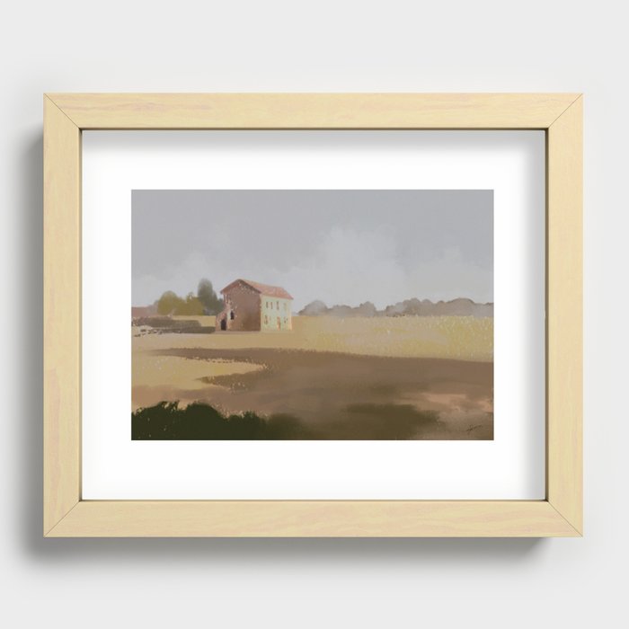 Countryside Landscape Recessed Framed Print