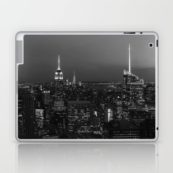 The Empire State and the city. Black & white photography Laptop & iPad Skin