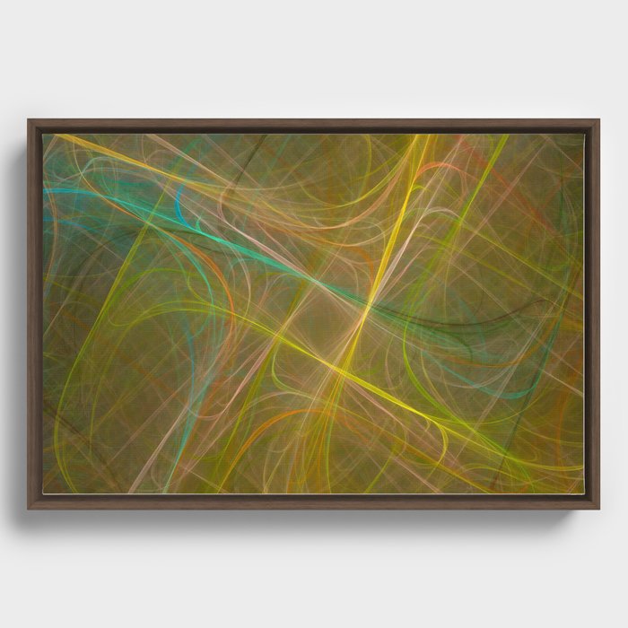 surreal futuristic abstract digital 3d fractal design art Framed Canvas