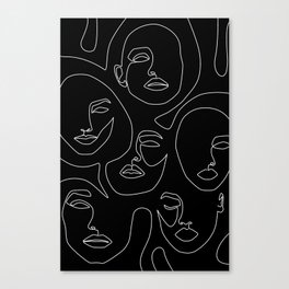 Faces in Dark Canvas Print