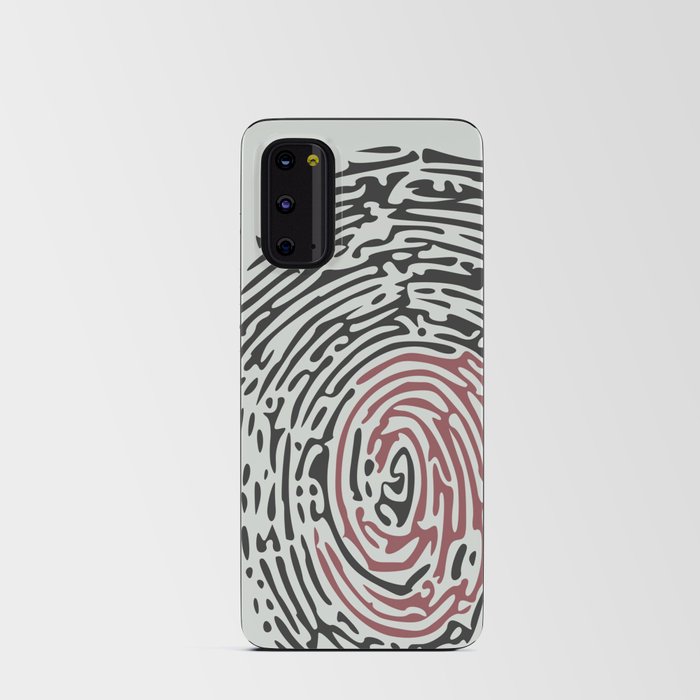 Abstract Fingerprint #3 Red Minimal Android Card Case