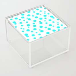 NEON BLUE POLKA DOTS Acrylic Box