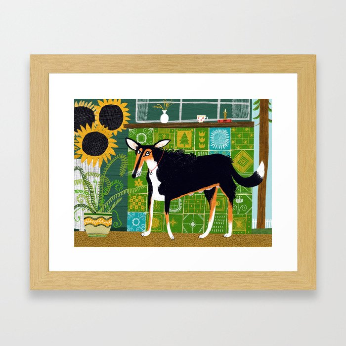 Zhuka and sunflowers Framed Art Print