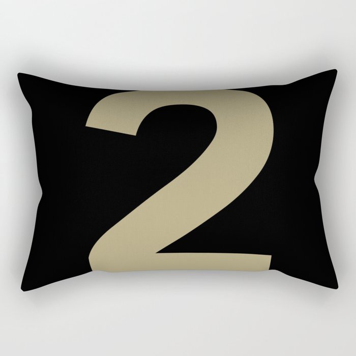 Number 2 (Sand & Black) Rectangular Pillow