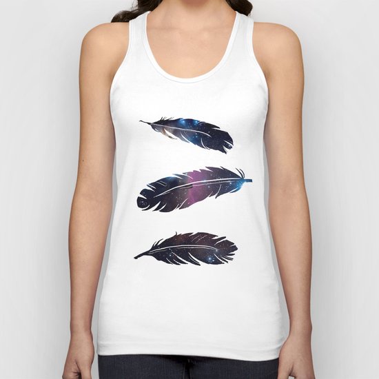 Galaxy feather Unisex Tank Top