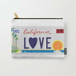 California Love License Plate Carry-All Pouch | Californiaarts, Sanfrancisco, Hollywood, California, Monterey, Losangeles, Heart, Digital, Licenseplate, Sacramento 