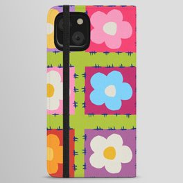Flower pattern tiles iPhone Wallet Case