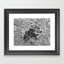 Houston 3D Map Framed Art Print