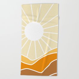 Boho Minimal Sun Beach Towel