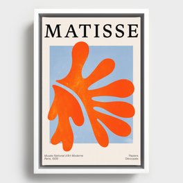 Red Coral Leaf: Matisse Paper Cutouts II Framed Canvas