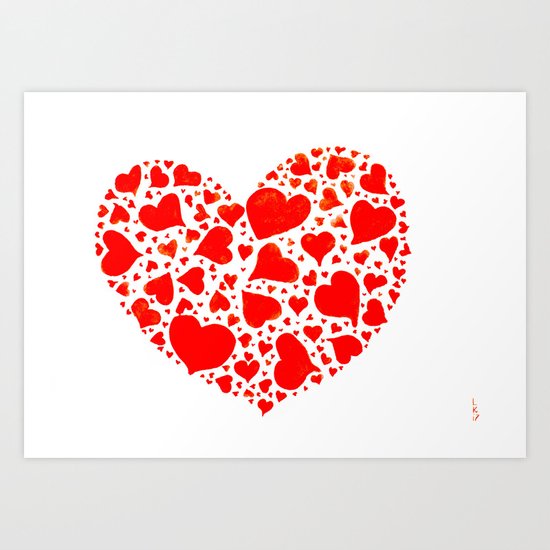 So many hearts Art Print