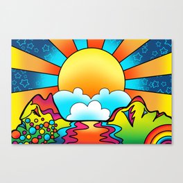 sunset - peter max inspired Canvas Print