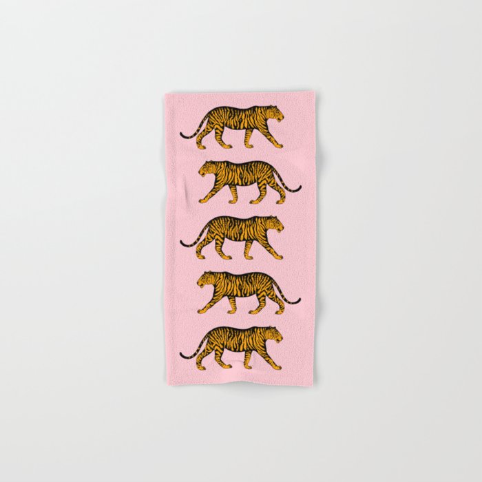 Tigers (Pink and Marigold) Hand & Bath Towel