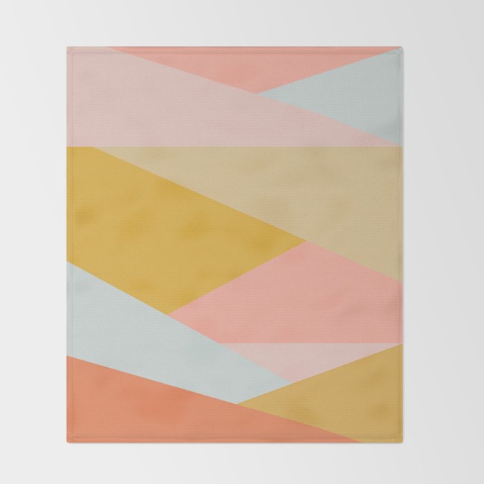 Large Triangle Pattern In Soft Earth Tones Throw Blanket By Junejournal Society6