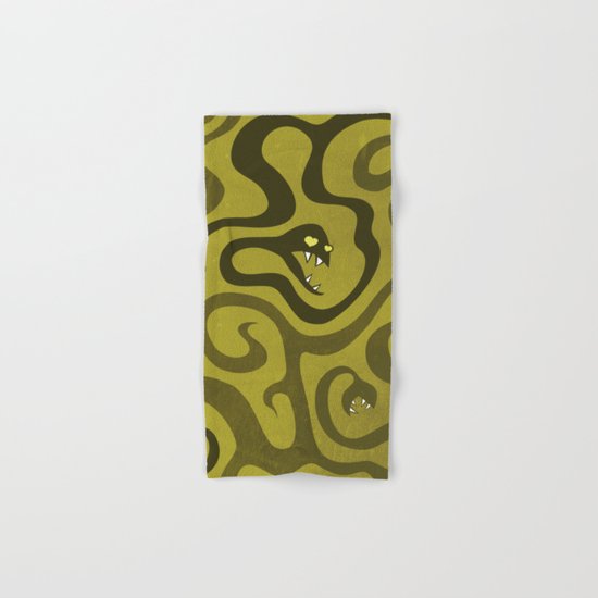 Funny Cartoon Evil Snakes Hand & Bath Towel