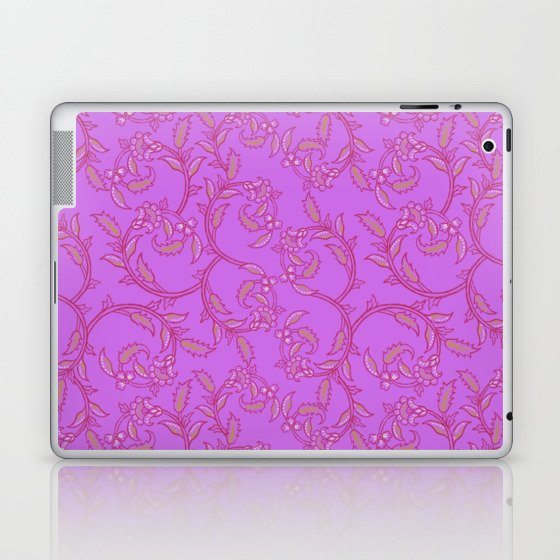 Purple Flower Pattern Laptop & iPad Skin
