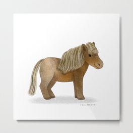 Falabella Miniature Horse Metal Print | Farm, Falabellahorse, Cuteanimal, Miniature, Pet, Horse, Mini, Brownhorse, Miniaturehorse, Furry 