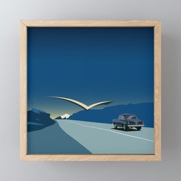 Soviet Modernism: "Seagull" road mark at the northern entry of Yerevan Framed Mini Art Print
