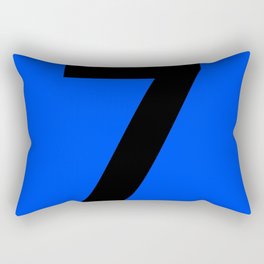 Number 7 (Black & Blue) Rectangular Pillow