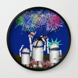 Robo-x9 & Family Celebrate the 4th of July Wall Clock