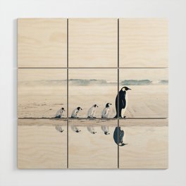 Penguin Family Wood Wall Art