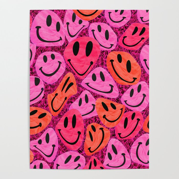 Smiley Face Flowers Preppy Aesthetic Wall Art Poster – The Preppy Place