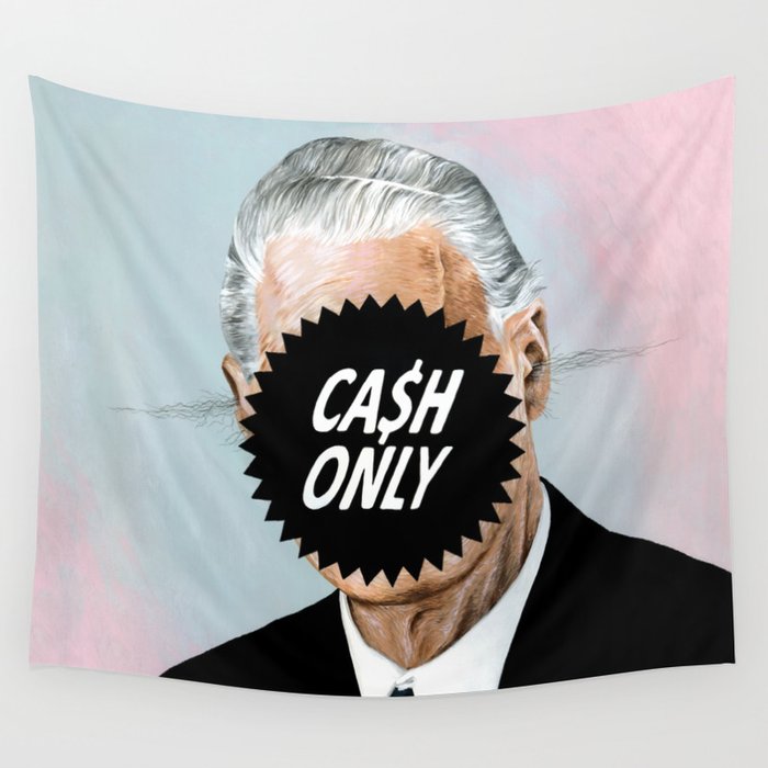 CA$H ONLY Wall Tapestry