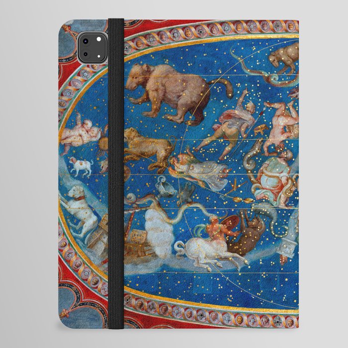 The Ceiling of the Sala Bologna, Celestial Map by Taddeo Zuccaro and Federico Zuccaro iPad Folio Case