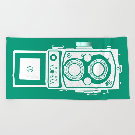 Yashica Mat 124G Camera Emerald Beach Towel