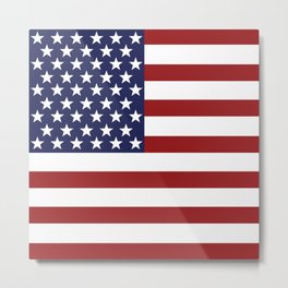 American Flag Print 4th Of July Patriotic Metal Print
