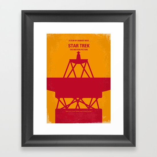 No081 My Star Trek 1 minimal movie poster Framed Art Print
