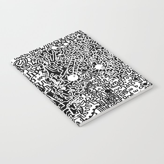 Cell Art Notebook | Drawing, Black, Lines, Black-and-white, White, Drawing, Pen, Japan, Japanese
