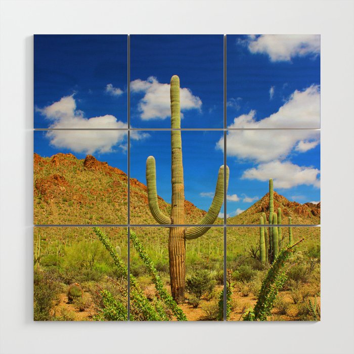 Iconic Saguaro Cactus - Iconic Southwest Wood Wall Art
