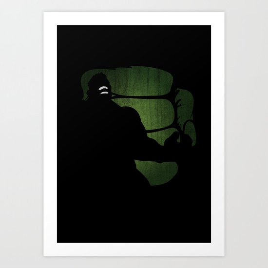 SuperHeroes Shadows : Hulk Art Print