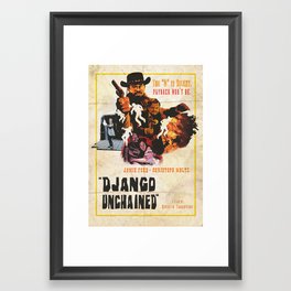 Django unchained alternative poster Framed Art Print