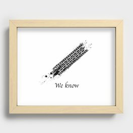 We know Recessed Framed Print